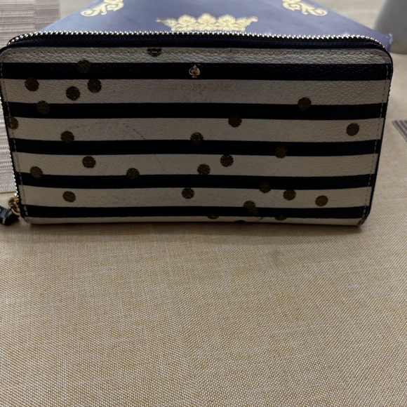 kate spade Handbags - Kate Spade Black and White Striped Wallet